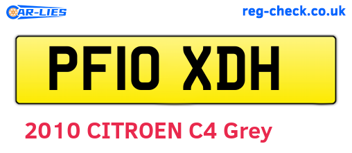 PF10XDH are the vehicle registration plates.