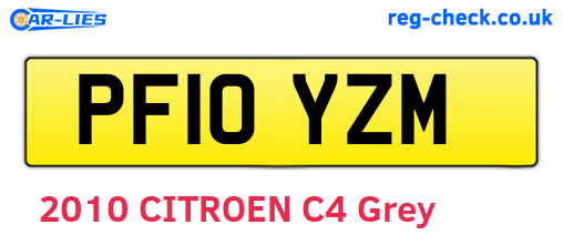 PF10YZM are the vehicle registration plates.