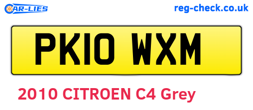 PK10WXM are the vehicle registration plates.