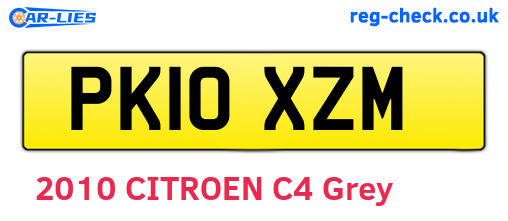 PK10XZM are the vehicle registration plates.