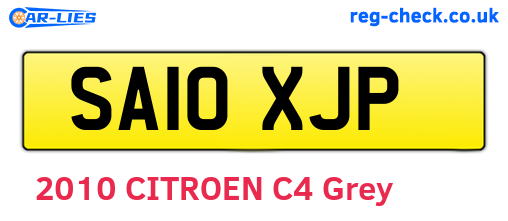 SA10XJP are the vehicle registration plates.
