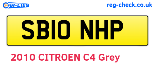 SB10NHP are the vehicle registration plates.