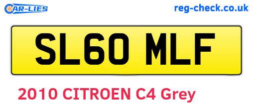 SL60MLF are the vehicle registration plates.