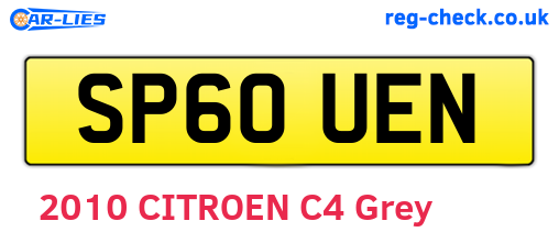 SP60UEN are the vehicle registration plates.