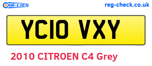 YC10VXY are the vehicle registration plates.