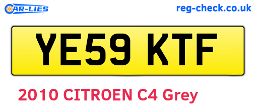 YE59KTF are the vehicle registration plates.