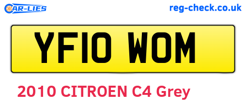 YF10WOM are the vehicle registration plates.
