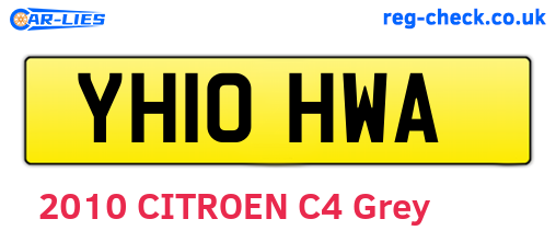 YH10HWA are the vehicle registration plates.