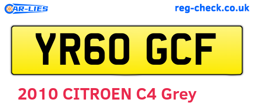 YR60GCF are the vehicle registration plates.