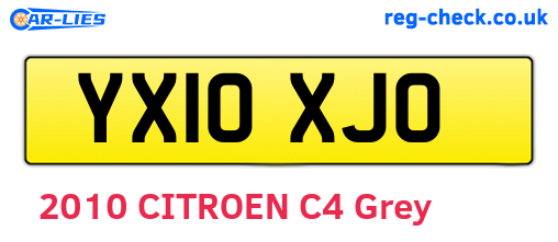 YX10XJO are the vehicle registration plates.