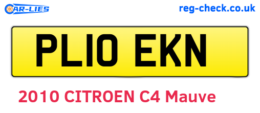 PL10EKN are the vehicle registration plates.
