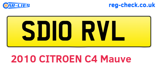 SD10RVL are the vehicle registration plates.