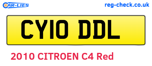 CY10DDL are the vehicle registration plates.