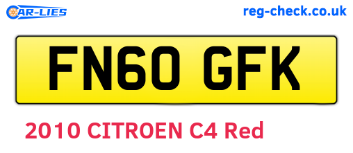 FN60GFK are the vehicle registration plates.