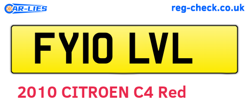 FY10LVL are the vehicle registration plates.