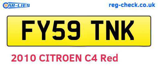 FY59TNK are the vehicle registration plates.