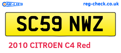 SC59NWZ are the vehicle registration plates.