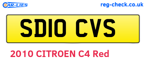 SD10CVS are the vehicle registration plates.