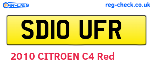 SD10UFR are the vehicle registration plates.