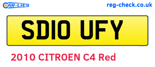 SD10UFY are the vehicle registration plates.