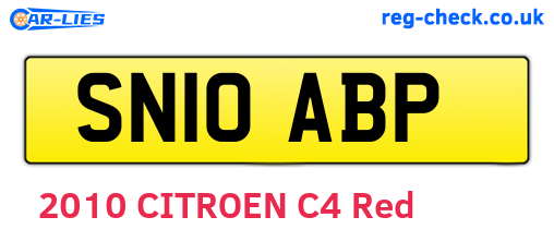 SN10ABP are the vehicle registration plates.