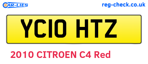 YC10HTZ are the vehicle registration plates.