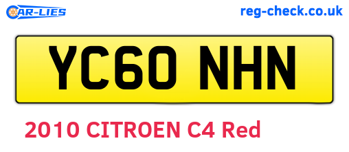 YC60NHN are the vehicle registration plates.