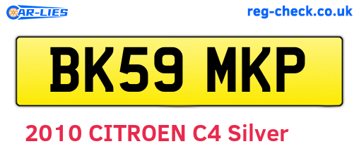 BK59MKP are the vehicle registration plates.