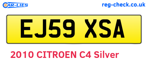 EJ59XSA are the vehicle registration plates.