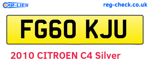 FG60KJU are the vehicle registration plates.