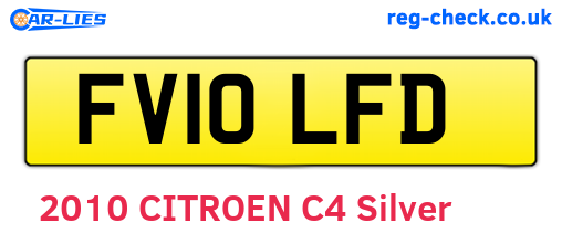 FV10LFD are the vehicle registration plates.