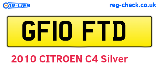 GF10FTD are the vehicle registration plates.