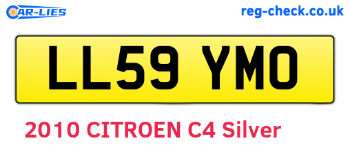 LL59YMO are the vehicle registration plates.