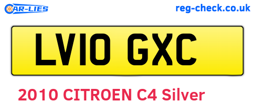 LV10GXC are the vehicle registration plates.
