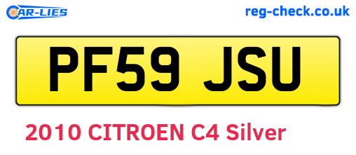 PF59JSU are the vehicle registration plates.