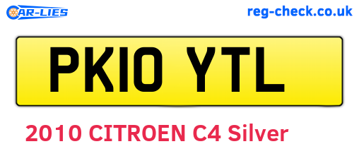 PK10YTL are the vehicle registration plates.