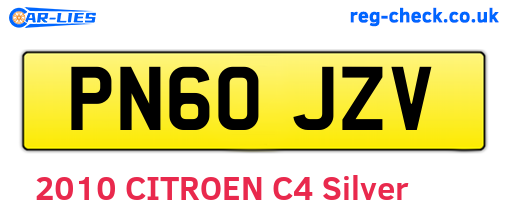 PN60JZV are the vehicle registration plates.