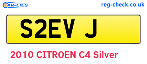 S2EVJ are the vehicle registration plates.