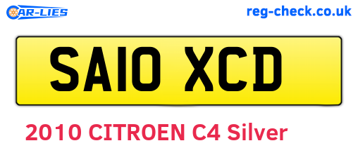 SA10XCD are the vehicle registration plates.