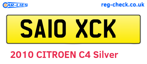 SA10XCK are the vehicle registration plates.