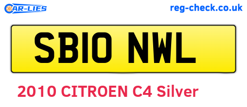 SB10NWL are the vehicle registration plates.