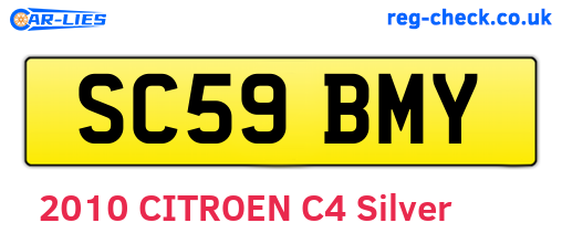 SC59BMY are the vehicle registration plates.