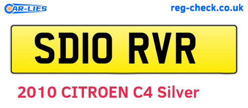 SD10RVR are the vehicle registration plates.