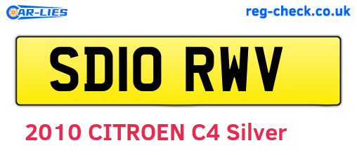 SD10RWV are the vehicle registration plates.