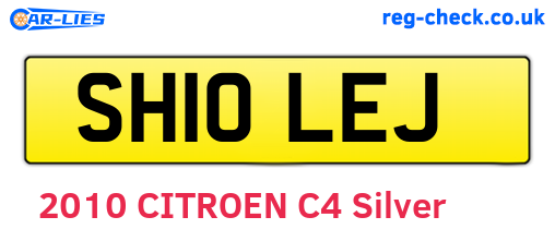 SH10LEJ are the vehicle registration plates.