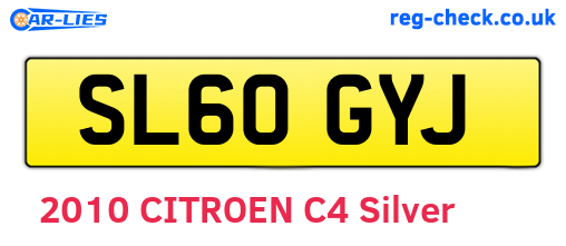 SL60GYJ are the vehicle registration plates.
