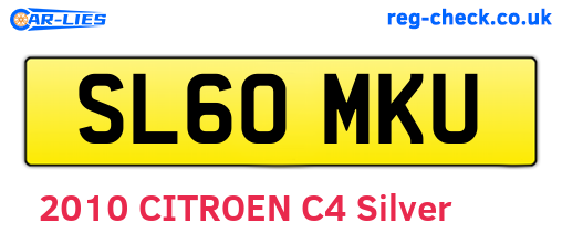 SL60MKU are the vehicle registration plates.