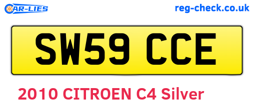 SW59CCE are the vehicle registration plates.