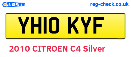 YH10KYF are the vehicle registration plates.