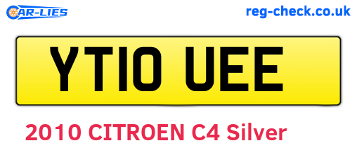 YT10UEE are the vehicle registration plates.